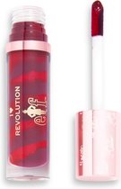 I Heart Revolution x Elf Candy Cane Lipgloss - Jack In The Box - Lip Gloss - Kerst - Swirl - Berry Red - Rood