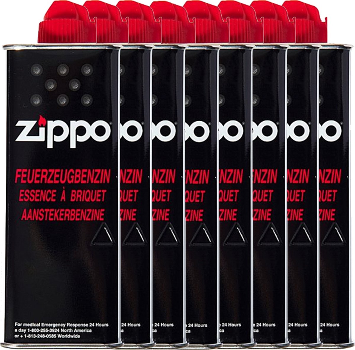 Goedkoopste 8 x Zippo Aansteker Benzine / Vloeistof Flacon Voordeelpakket