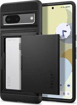 Spigen Hoesje Met Pasjeshouder Geschikt voor Google Pixel 7 - Spigen Slim Armor CS Backcover - Zwart