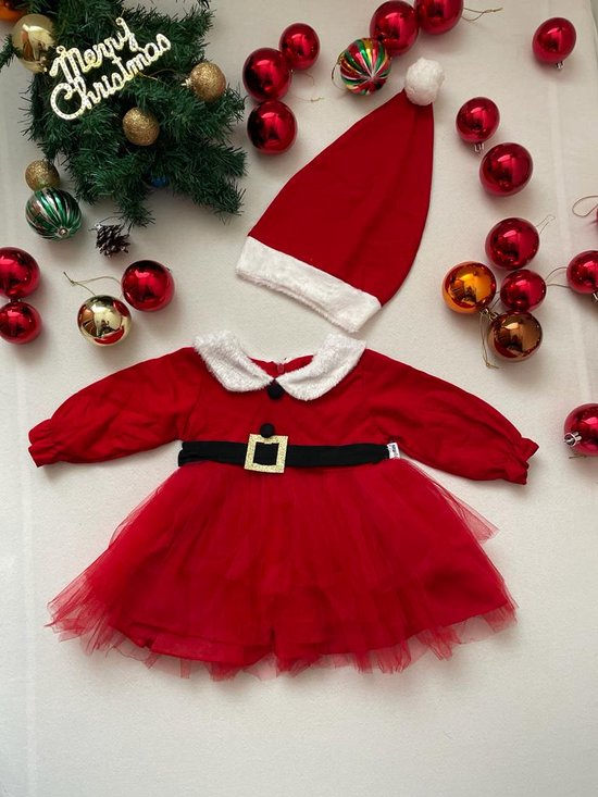 Costumes de Noël pour Vêtements de bébé Filles - Robe Sinterklaas - Rouge -  12-18 mois