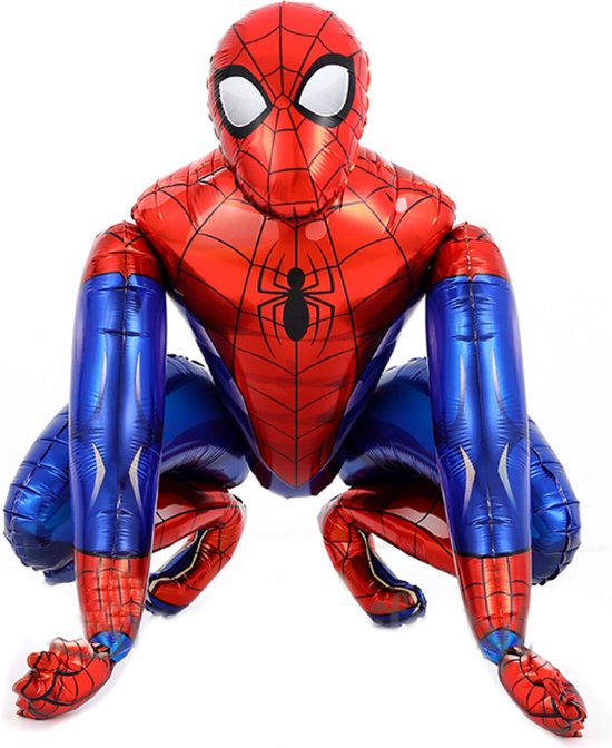Spiderman XL Ballon 3D folieballon - Versiering - Decoratie - Kinderfeest - Feest - Gote Ballonnen - Inclusief opblaasrietje