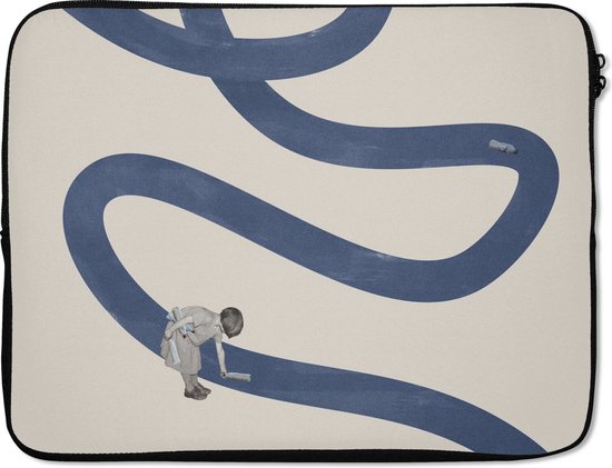 Housse pour ordinateur portable 15 pouces - Fille - Recycle - Vintage - Housse pour ordinateur portable