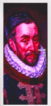 Deursticker Willem van Oranje - Kunst - Roze - 85x215 cm - Deurposter