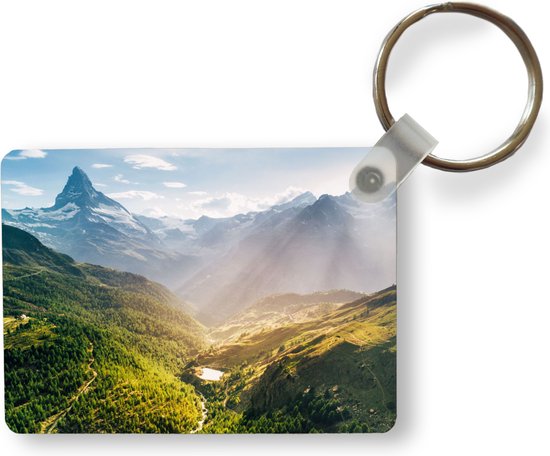 Porte-clés - Montagnes - Plantes - Paysage - Cadeaux à offrir - Plastique