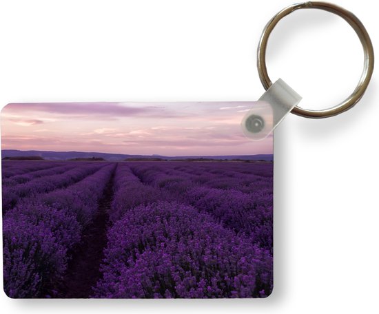 Sleutelhanger - Lavendel - Paars - Bloemen - Natuur - Uitdeelcadeautjes - Plastic