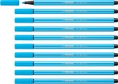 STABILO Pen 68 - Premium Viltstift - Neon Blauw - Doos 10 stuks