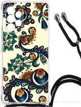 Telefoontas Geschikt voor Samsung Galaxy A53 Shockproof Case met doorzichtige rand Barok Flower