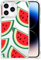 Smartphone hoesje Geschikt voor iPhone 14 Pro Telefoonhoesje met tekst met transparante rand Watermelons