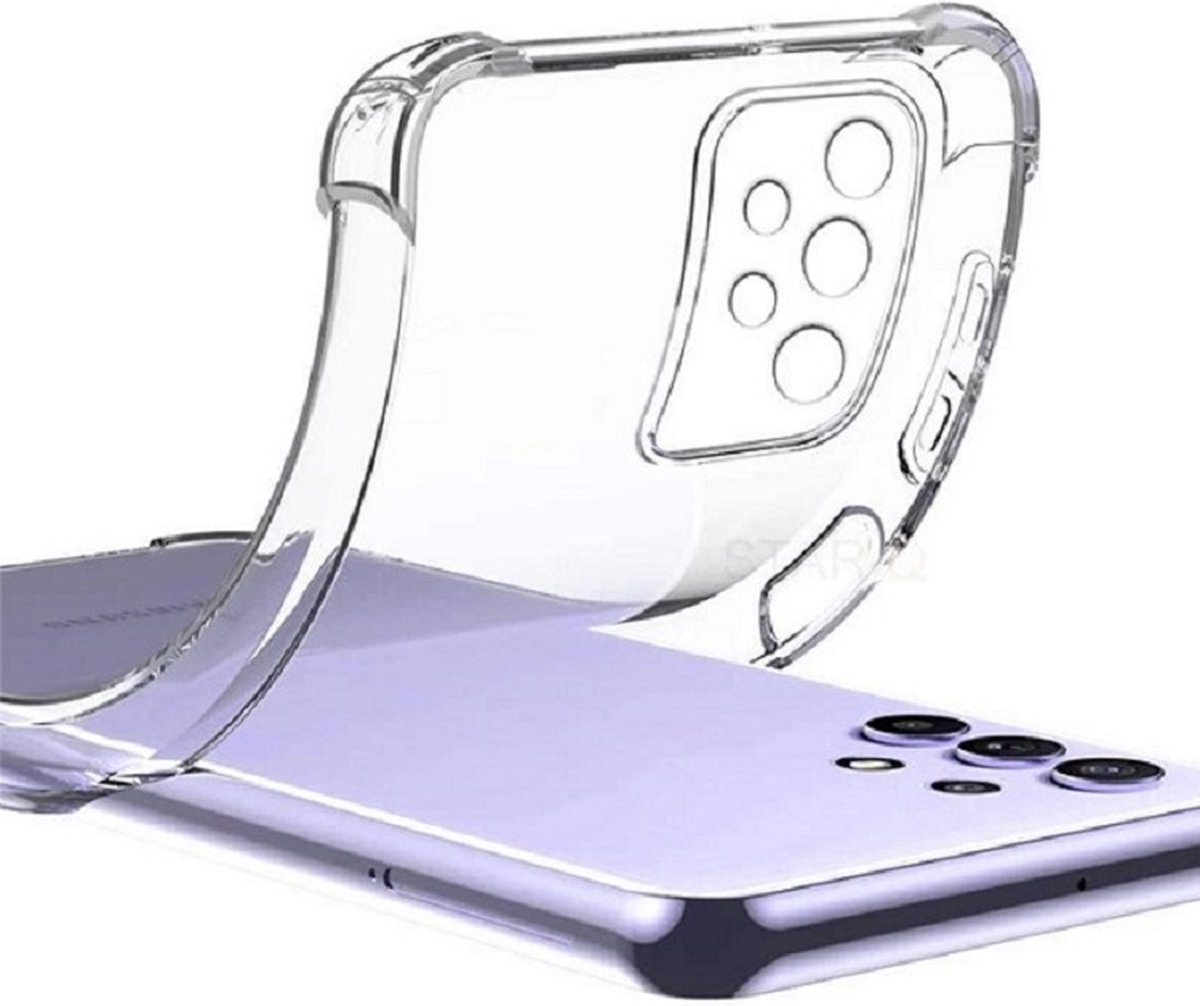 Samsung Galaxy A33 transparant siliconen hoes / achterkant met uitgestoken hoeken / anti shock / doorzichtig