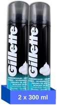 Gillette Basic Scheerschuim Gevoelige huid - 300 ml  - 2 stuks