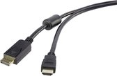 Renkforce RF-3301446 DisplayPort-kabel DisplayPort / HDMI Adapterkabel DisplayPort-stekker, HDMI-A-stekker 3.00 m Zwart