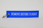 REMOVE BEFORE FLIGHT - Aviation - Tag - Lichtblauw - Witte letters