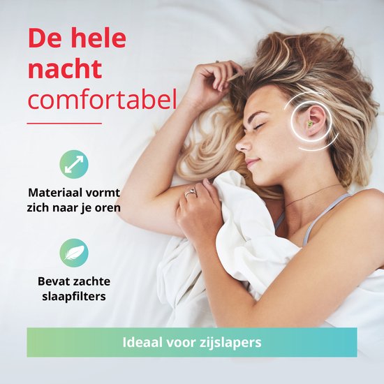 Alpine SleepSoft - Geluiddempende oordoppen voor slapen - Dempt snurkgeluid - Anti snurk Oordopjes - SNR 25 dB - 1 paar - Alpine Hearing protection