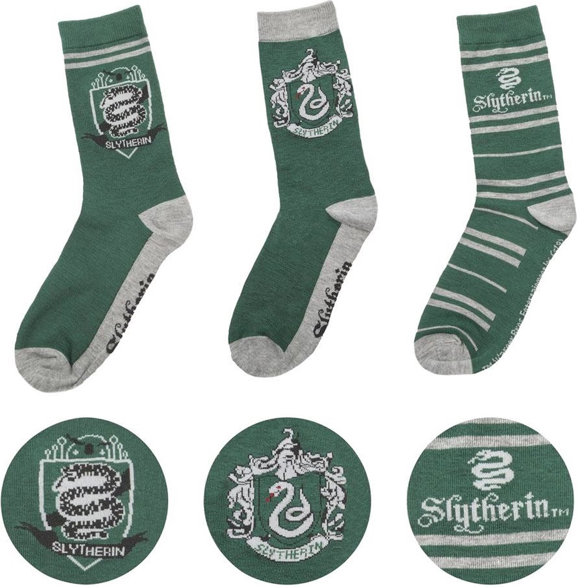 Cinereplicas Harry Potter - Slytherin / Zwadderich Sokken Set