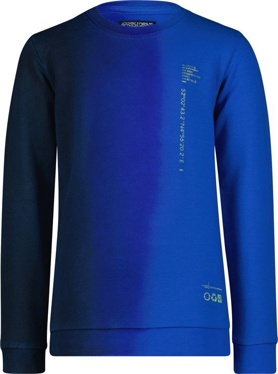 4PRESIDENT Sweater jongens - Cobalt Tie Dye - Maat 152 - Jongens trui