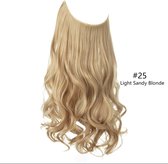 Wire Hair Extensions Light Sandy Blonde - 28cm breed | 50 cm lang | 120-130 gram - Strijkbaar - 25