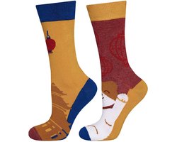 SOXO - Vrolijke Mismatch Sokken - China Design - Maat 35-40 - Twee Verschillende Sokken - Grappige Sokken - Comfortabele Dameskousen - Originele Ontwerpen -