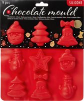 Chocolade vorm siliconen - Chocolade mould - Kerst thema - Kerst mould siliconen - Kerstboom/Sneeuwpop/Kerstman/Bel