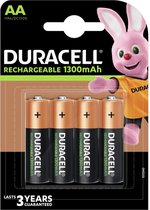 Duracell Rechargeable AA 1300mAh batterijen - 4 stuks