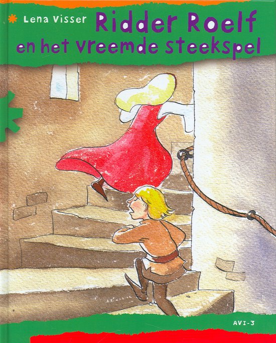 Cover van het boek 'Ridder Roelf en het vreemde steekspel' van Lidy Visser