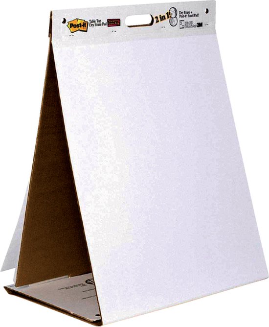 Post-it® Super Sticky zelfklevende flipovervel Table Top / Dry Erase bord Effen Wit 584 mm x 508 mm