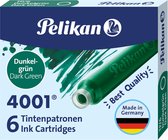 Inktpatroon Pelikan 4001 donkergroen - 10 stuks