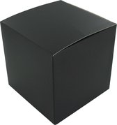Geschenkdoos | karton | 10x10x10cm | zwart | 25 stuks