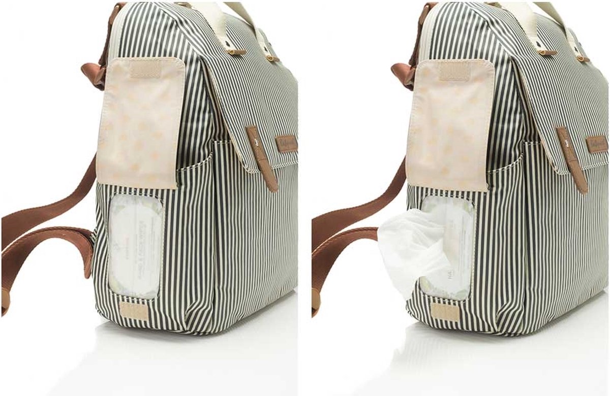 Babymel robyn convertible backpack navy stripe 2025