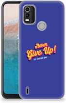 Smartphone hoesje Nokia C21 Plus Backcase Siliconen Hoesje Never Give Up