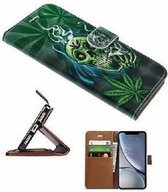 iPhone XR Hoesje Met Pasjeshouder Bookcase Cannabis