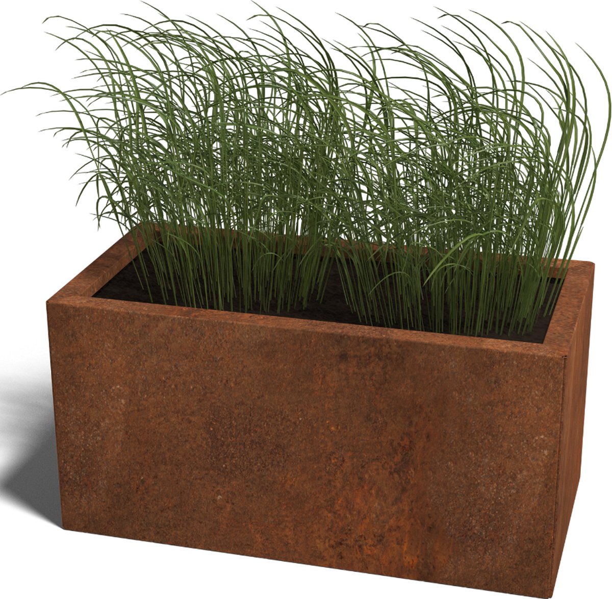 Cortenstaal plantenbak - Rechthoek - 80x40x30cm - Roestkleur - Zonder bodem - MySteel