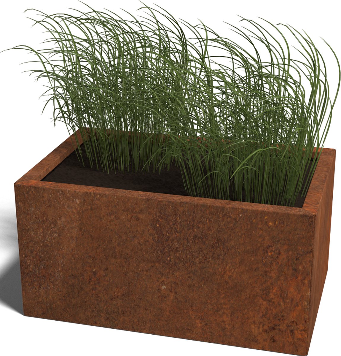 Cortenstaal plantenbak - Rechthoek - 80x50x40cm - Roestkleur - Zonder bodem - MySteel