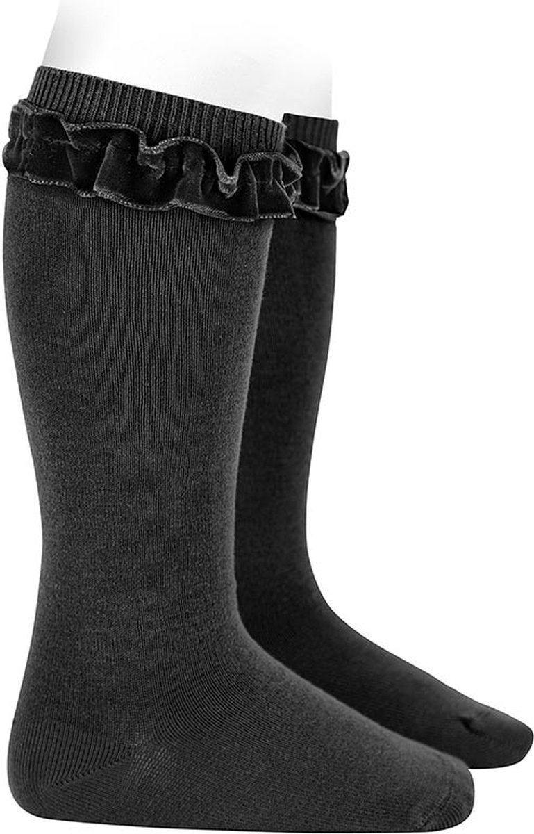 Cóndor Kniekous Velvet Roezel | 2459/2 | Zwart | 3-6 mnd | maat 00