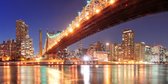 Fotobehangkoning - Behang - Vliesbehang - Fotobehang XXL - Queensborough Bridge - New York - 550 x 270 cm