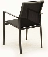 Chaise de jardin Delia alu textilène noir