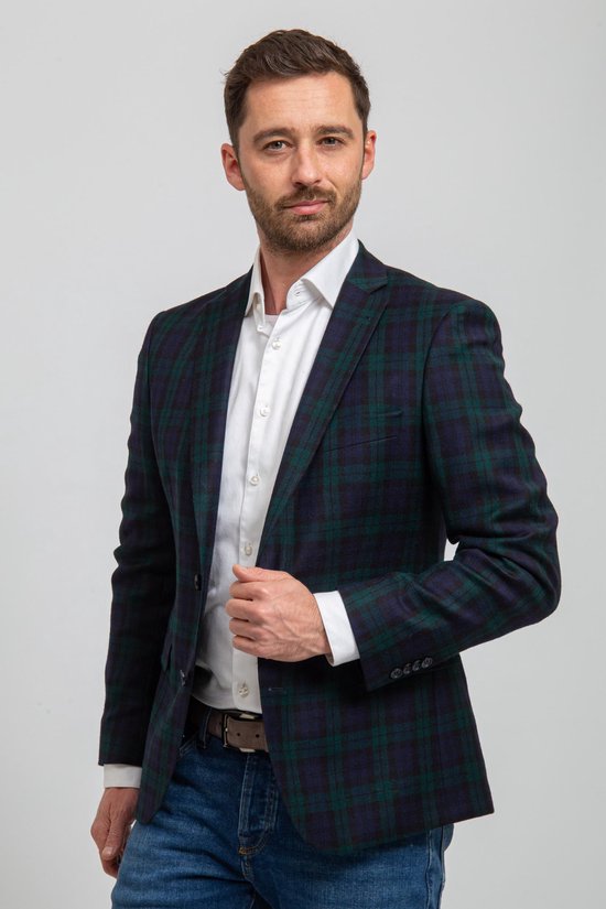 Suitable - Prestige Colbert Wol Ruit Black Watch - Maat 52 - Slim-fit ...