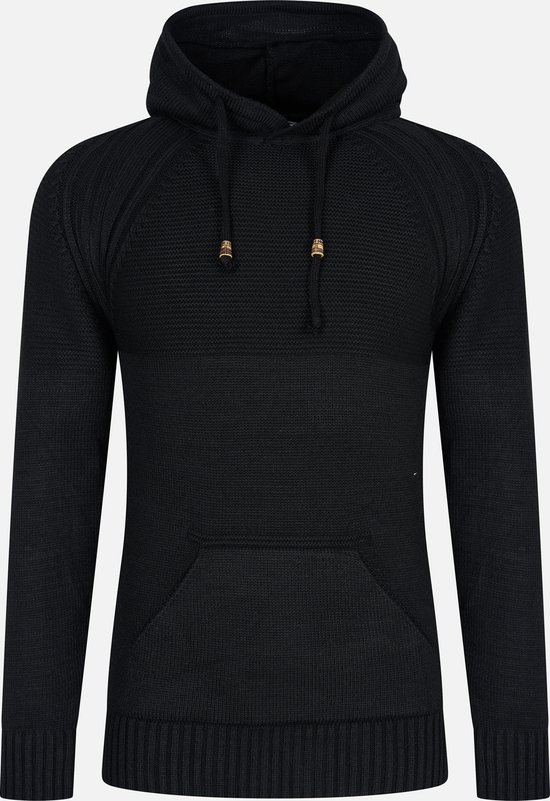 Zwarte GUESS Trui LS GUESS LOGO JACQUARD SWTR