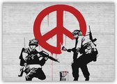 Banksy Painting - soldat paix - 120x80 - Peinture Plexiglas