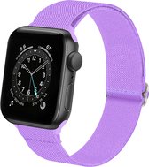 Horloge Bandje Geschikt voor Apple Watch 38/40/41 mm Bandje Nylon Polsband - Stoffen Bandje Geschikt voor Apple Watch 1-8 / SE (38/40/41 mm) Bandje - Lila