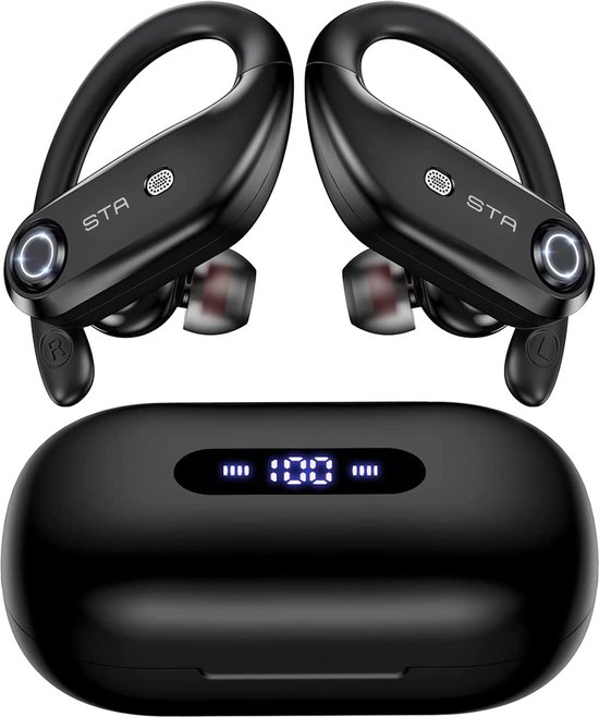 Experiment fout Haas Stano® Draadloze Oordopjes Sport - Over-Ear Draadloze Headset met 100 uur  speeltijd -... | bol.com