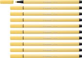 Viltstift stabilo pen 68/23 licht geel - 10 stuks