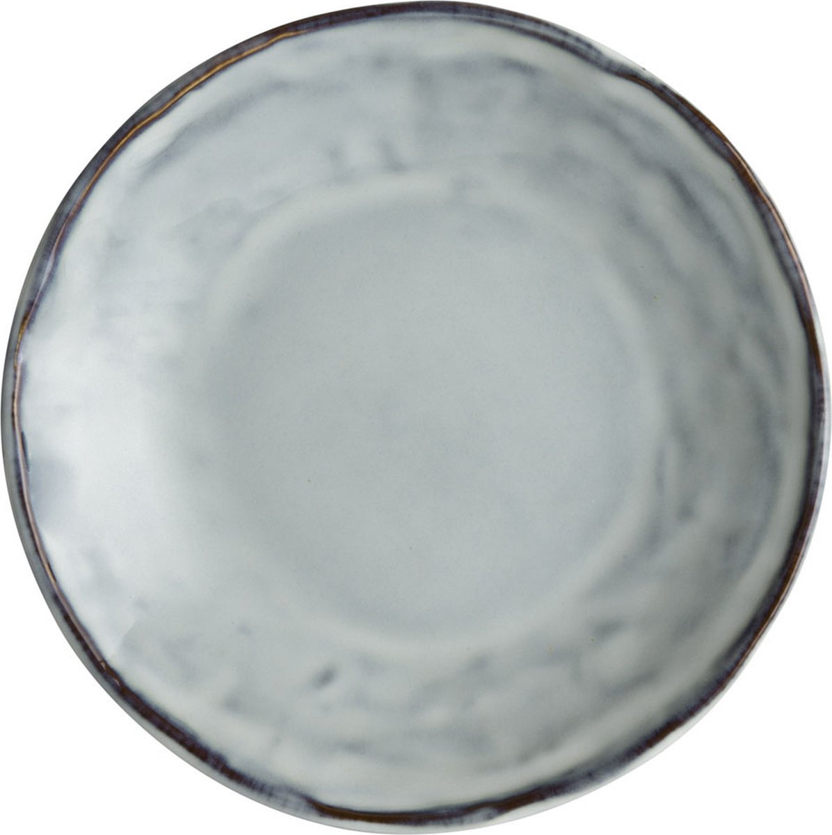 Dutch Rose Organic Borden - Plat - Ø 17cm - Stoneware Handgemaakt - Blauw