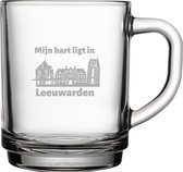 Gegraveerde theeglas 25,5cl Leeuwarden