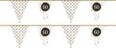 Haza Vlaggenlijn - 60 jaar - 3 ST - verjaardag versiering - leeftijd - vlaggetjes slinger - 6 m