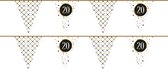 Haza Vlaggenlijn - 20 jaar - 2 ST - verjaardag versiering - leeftijd - vlaggetjes slinger - 6 m