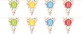 Haza Vlaggenlijn - 10 jaar - 3 ST - verjaardag versiering - leeftijd - vlaggetjes slinger - 6 m
