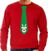 Bellatio Decorations stropdas Kersttrui/kerst sweater rendier - heren S