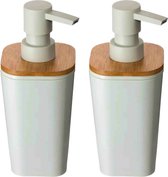 5Five Zeeppompjes/zeepdispensers van kunststeen - 2x stuks - 300 ml