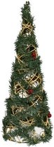 Gerim Kerstverlichting figuren - Led kegel - draad/groen - 40 cm - 20 warm witte lampjes