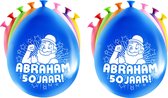 Paperdreams Ballonnen - Abraham/50 jaar feest - 16x stuks - diverse kleuren - 30 cm